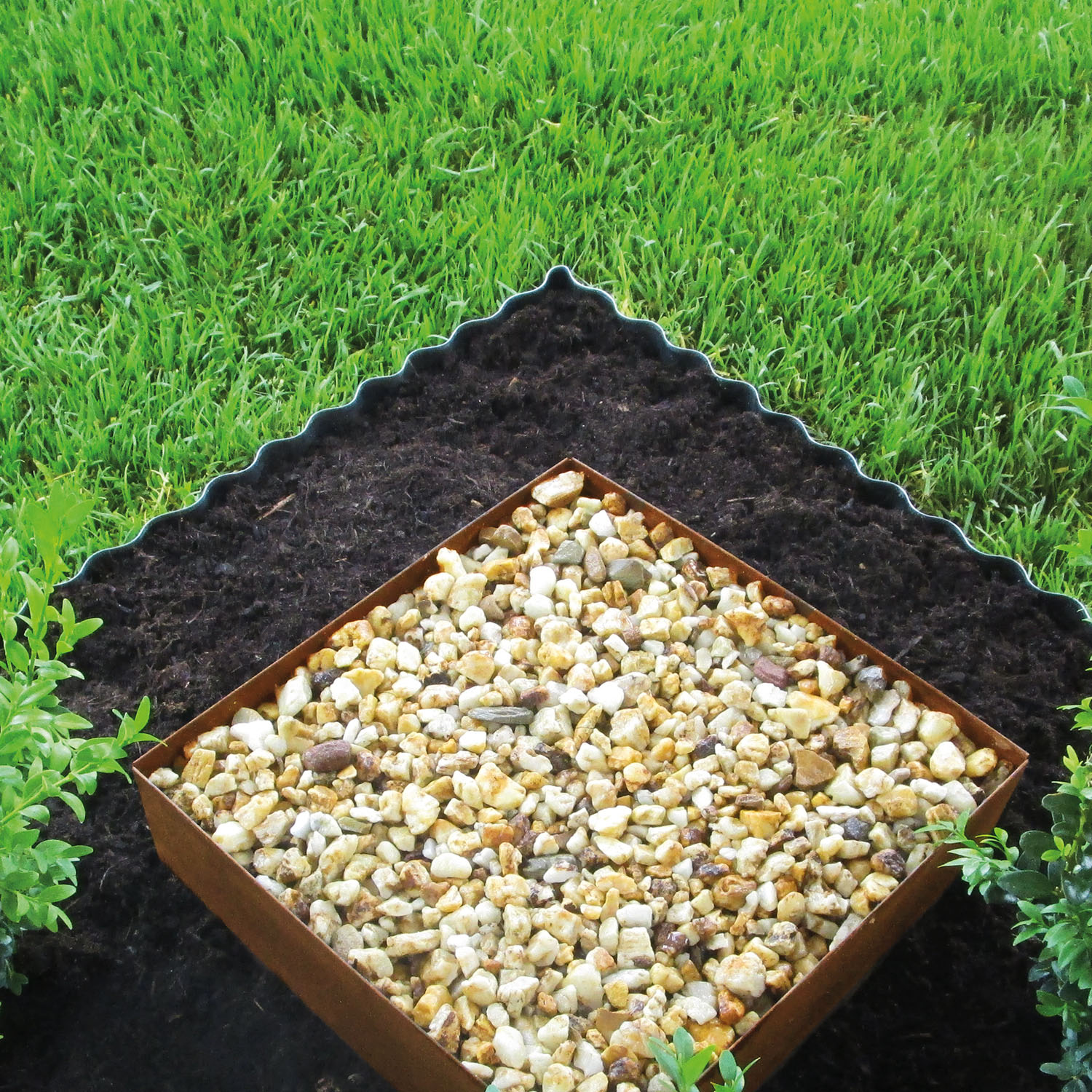 Rasenkante Welle verz. 500x14 cm
